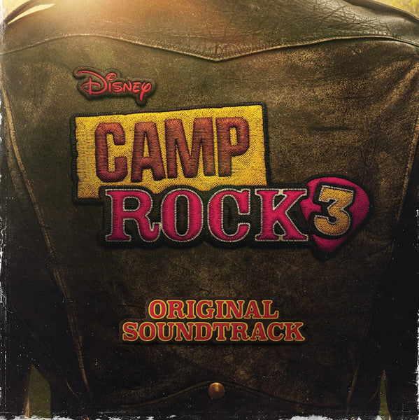 Camp Rock 3" CD cover art featuring text on a leather jacket.