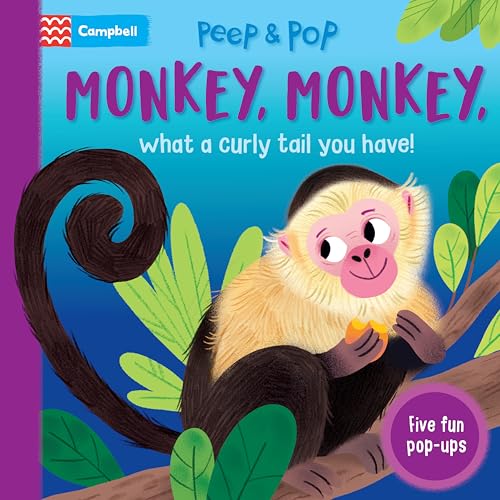 Children’s book cover featuring a cartoon monkey on a branch.