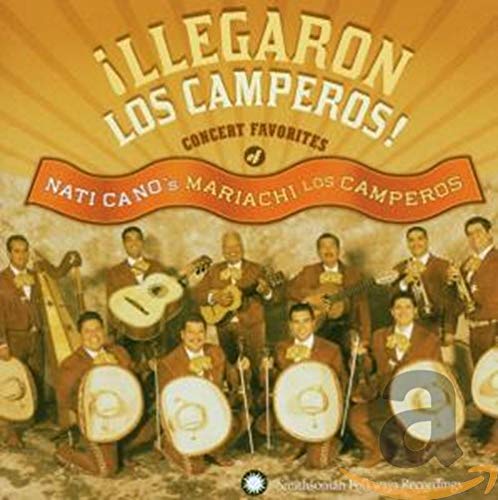 Mariachi Los Camperos band portrait on a CD cover with text.