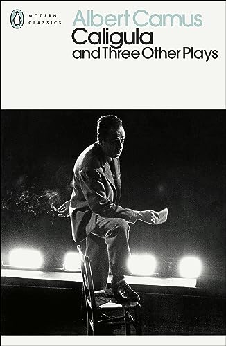 Book cover: "Caligula" by Albert Camus, featuring a seated man in a suit.