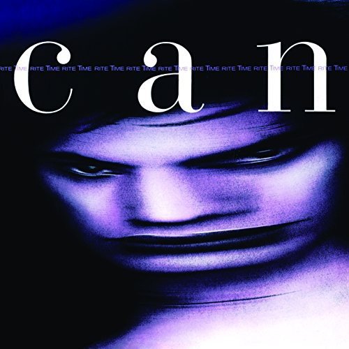 Can’s “Rite Time” vinyl album cover: a close-up of a face in purple tones.