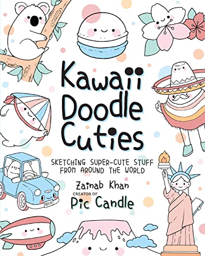 Book cover with colorful, cartoon-style doodles of global objects and animals.