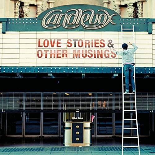Candlebox album cover: a person on a ladder by a marquee.