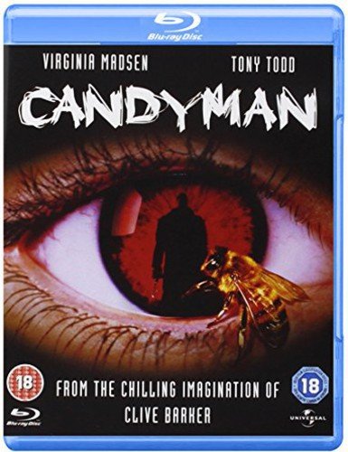 Candyman Blu-ray cover: eye with a figure and a bee, dark background.