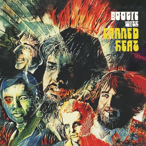 Colorful psychedelic album cover art featuring portraits of the band members of Canned Heat.