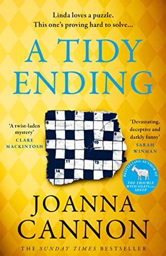 Book cover: "A Tidy Ending" by Joanna Cannon, with a crossword puzzle.