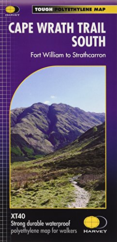 Front cover of the Cape Wrath Trail South XT40 map featuring a mountain landscape.