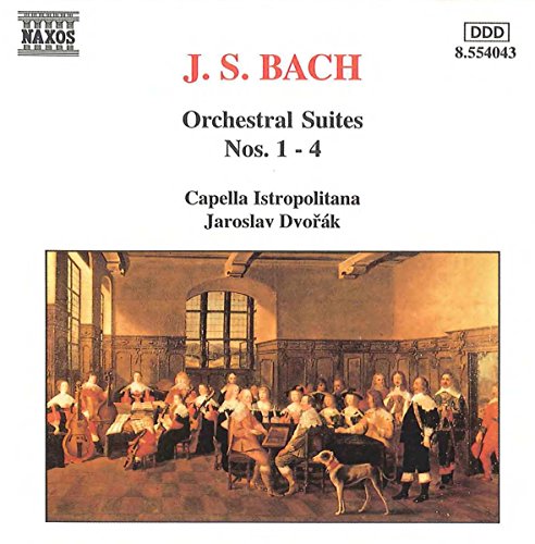 CD cover of "Capella Istropolitana - BACH, J.S.: Orchestral Suites" with historical painting.