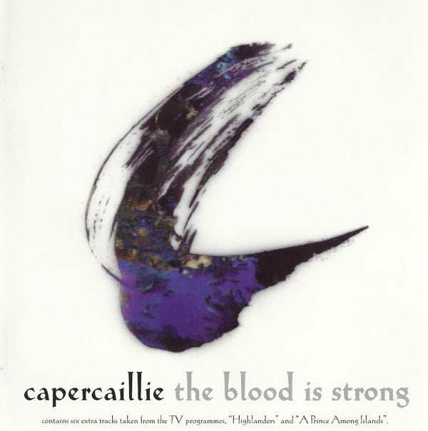 CD cover: abstract purple and white brushstroke over white background.
