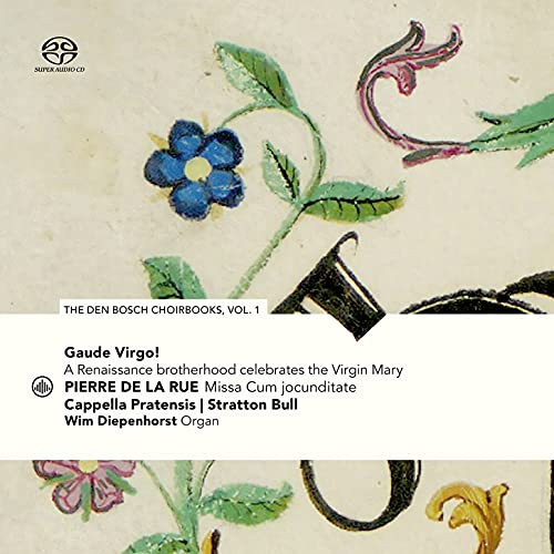 CD cover with floral illustrations and text about Renaissance music.