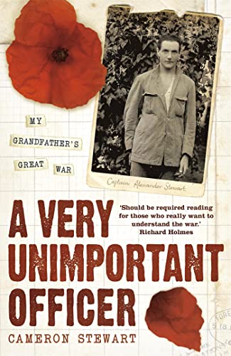 Book cover with a vintage photo of a man and red poppy flowers.