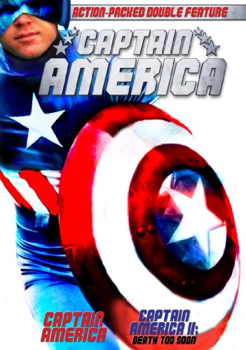 Captain America DVD cover featuring the superhero with shield.