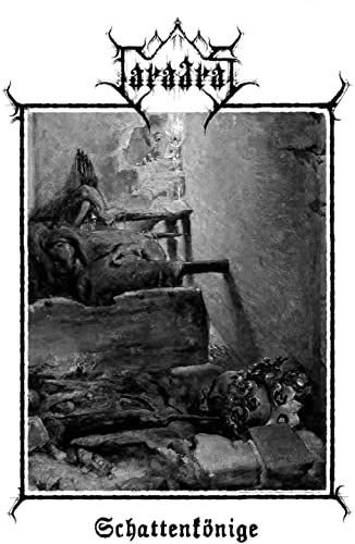 Black and white CD cover depicting a gothic, mountainous landscape.