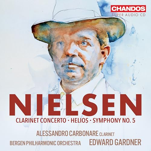 CD cover featuring a watercolor portrait of a man in a hat.