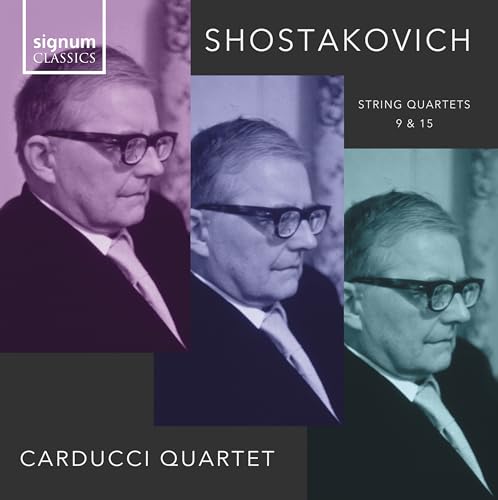 CD cover featuring three black and white portraits of Dmitri Shostakovich.