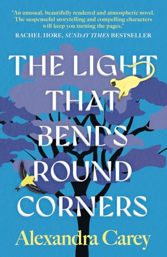 Book cover with a dark tree, purple foliage, and two yellow lemurs.