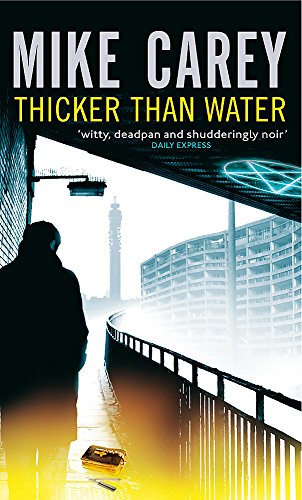 Book cover: shadowed figure, city skyline, and yellow briefcase.