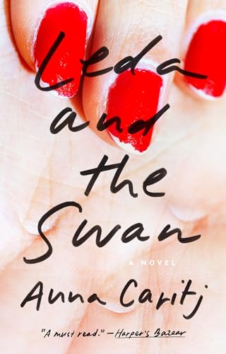 Book cover: red nails, white text reading "Leda and the Swan" by Anna Cariti.