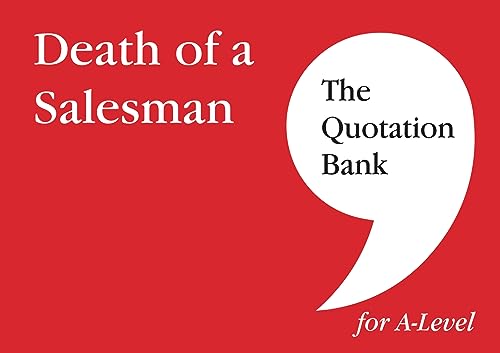 Red cover with speech bubble graphic for “Death of a Salesman” study guide.