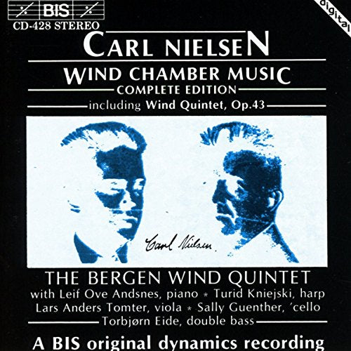 CD cover for Carl Nielsen’s Wind Chamber Music featuring a portrait.