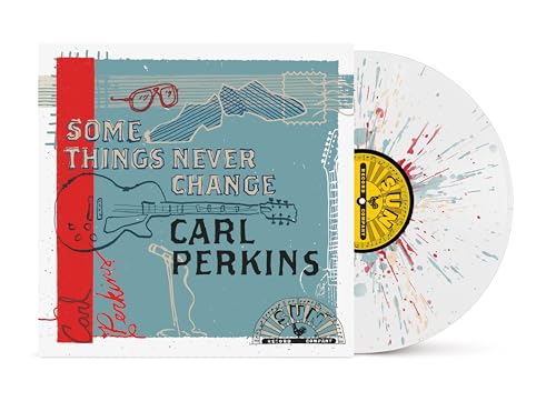 Carl Perkins vinyl record with album cover featuring guitar illustration.