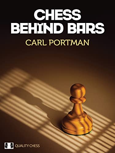 Book cover: “Chess Behind Bars” with a pawn casting a shadow.