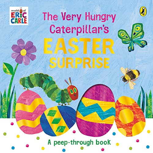 The Very Hungry Caterpillar’s Easter Surprise book cover with colorful eggs.