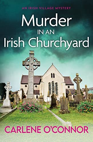 Book cover depicting an Irish church and graveyard under a cloudy sky.