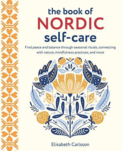 Book cover titled The Book of Nordic Self-Care with folk-art floral and bird illustration.
