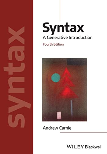 Textbook cover for "Syntax" by Andrew Carnie, fourth edition.