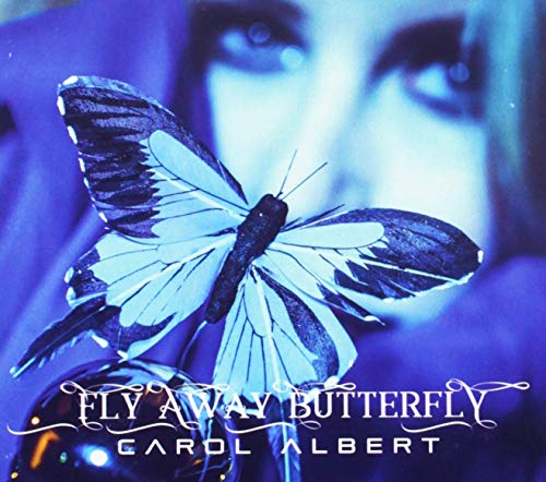 CD cover featuring a blue butterfly and a blurred woman’s face.