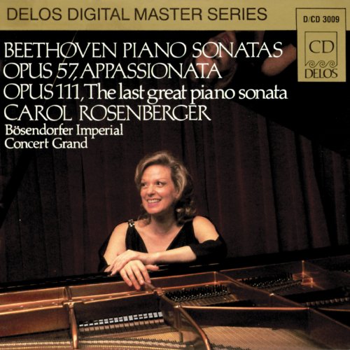 CD cover featuring pianist Carol Rosenberger at a grand piano.