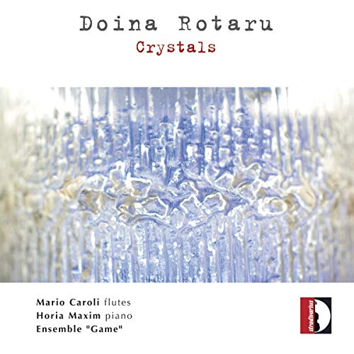 CD cover for "Crystals" by Doina Rotaru, featuring icy textures.