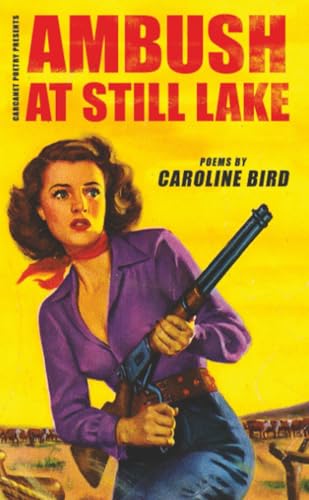 Vintage book cover: woman with gun, titled "Ambush at Still Lake".