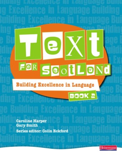 Book cover: "Text For Scotland Book 2" with colorful block letters.