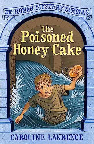 Book cover: boy in water, holding orange, Roman archway background.