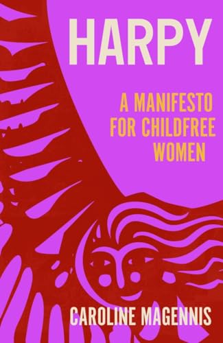 Book cover with bold text "HARPY" and illustrated red and purple design.