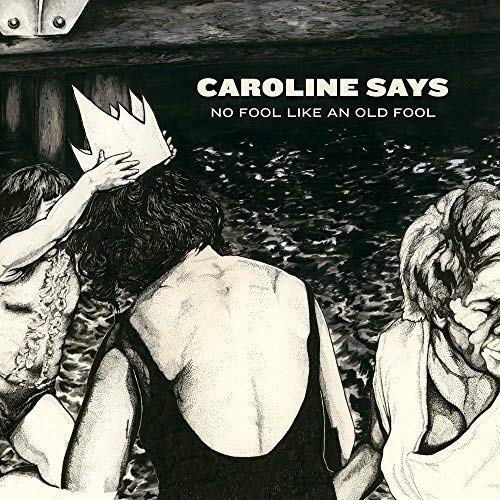 Black and white album cover with figures and a crown motif.
