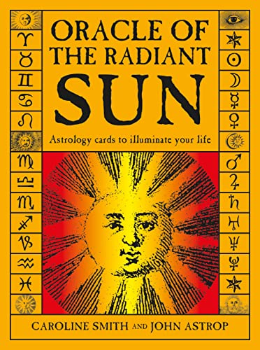Oracle of the Radiant Sun astrology card deck box with a central sun illustration.