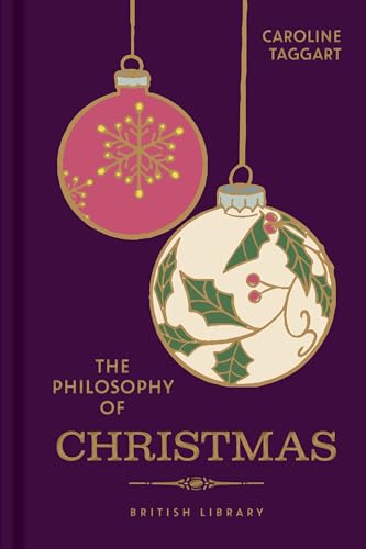 Book cover: “The Philosophy of Christmas” with illustrated ornaments.