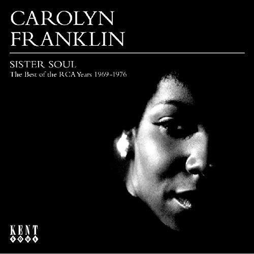 CD cover for Carolyn Franklin’s “Sister Soul” album, black and white portrait.