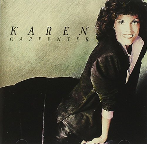 Karen Carpenter album cover featuring her portrait in a dark jacket.