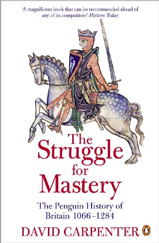 Book cover: knight on horseback, “The Struggle for Mastery” history book.