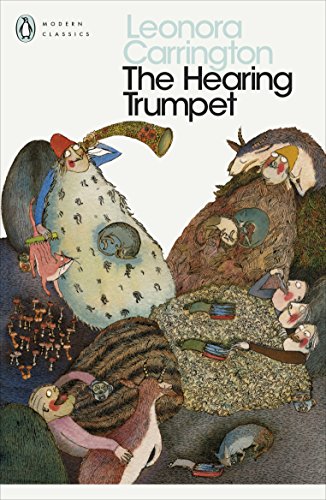 Book cover with surreal illustration of fantastical creatures and faces.