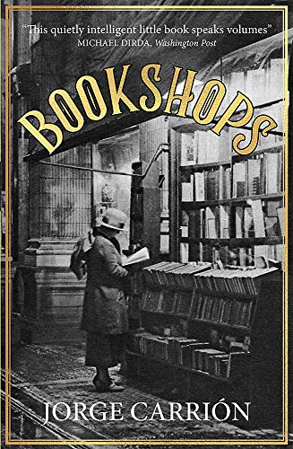 Book cover: vintage photo of a woman browsing books in a shop.