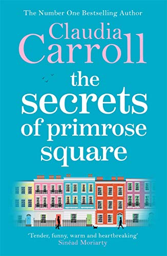 Book cover: "The Secrets of Primrose Square" with colorful houses illustration.