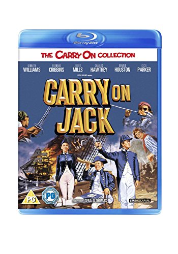 Carry On Jack" Blu-ray cover featuring cartoon sailors and a pirate ship.