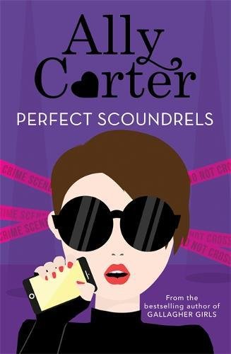 Book cover: woman in sunglasses holding a phone, purple background.