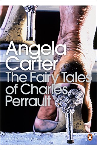 Book cover: “The Fairy Tales of Charles Perrault” with a glass slipper.