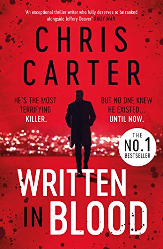 Book cover: a man in a coat walking toward blurred red lights.